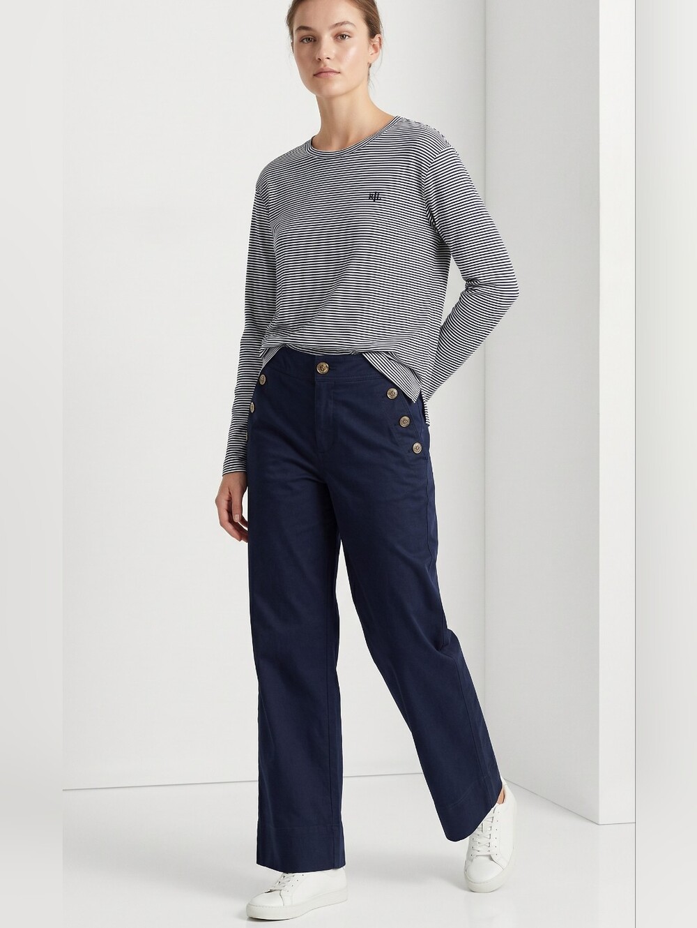 On 34th Navy Sailor Pants Straight Leg - NWT - 8 - Pants ONLY